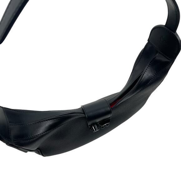 Christian Louboutin Carasky Small Empire Stud Leather Shoulder Bag Black - Picture 12 of 16